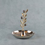 Zeytin Dalı Gümüş Lokumluk - Sele Tabak İkramlık 