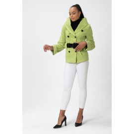 Neon Yeşil Milano Model Kaşmir Kaban