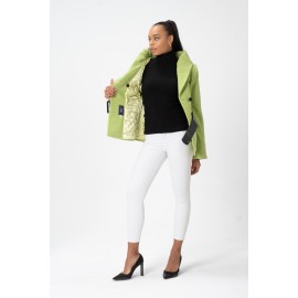 Neon Yeşil Milano Model Kaşmir Kaban