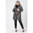 Plus Size - Büyük Beden Trençkot - Diz Üstü Saten Astarlı, Kapüşonlu, Cepli, Curve Oversize Antrasit Gri Yağmurluk