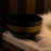 Antik Altın Anahtar Motifli Siyah Cam Kase - Sunum Kasesi & Çiçeklik