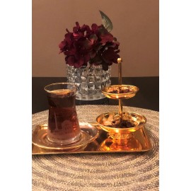 İstanbul Çay Bardağı Seti 2'li - Sıcak Cam Kesme Çay Bardağı 