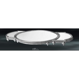 Gümüş Jardinyer Aynalı Set, Gondol, Gümüş Ayna, Gümüş Şamdan - Şamdan Seti
